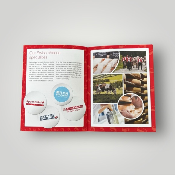 Cheeses From Switzerland Guide Book Leaflet Collectible Souvenir Gruyère Red New - Picture 7 of 13